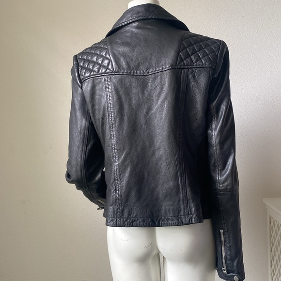 Allsaints Black leather biker jacket, almost new! - Picture 8 of 17